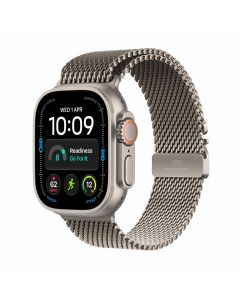 Apple Watch Ultra 4 GPS + Cellular 49mm Natural Titanium Case with Natural Titanium Milanese Loop