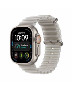 Apple Watch Ultra 4 GPS + Cellular 49mm Natural Titanium Case with Translucent Grey Ocean Band